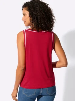 Shirttop mit Paspelierung