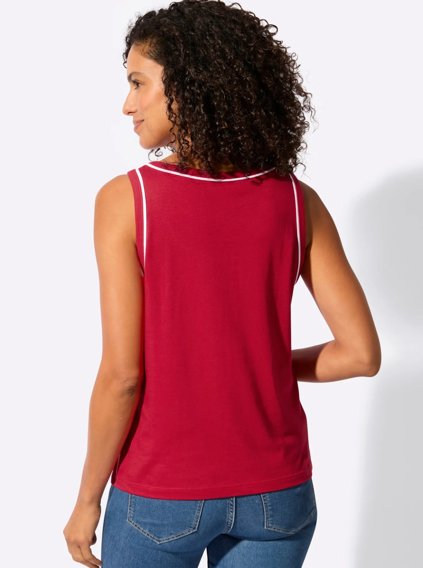 Shirttop mit Paspelierung