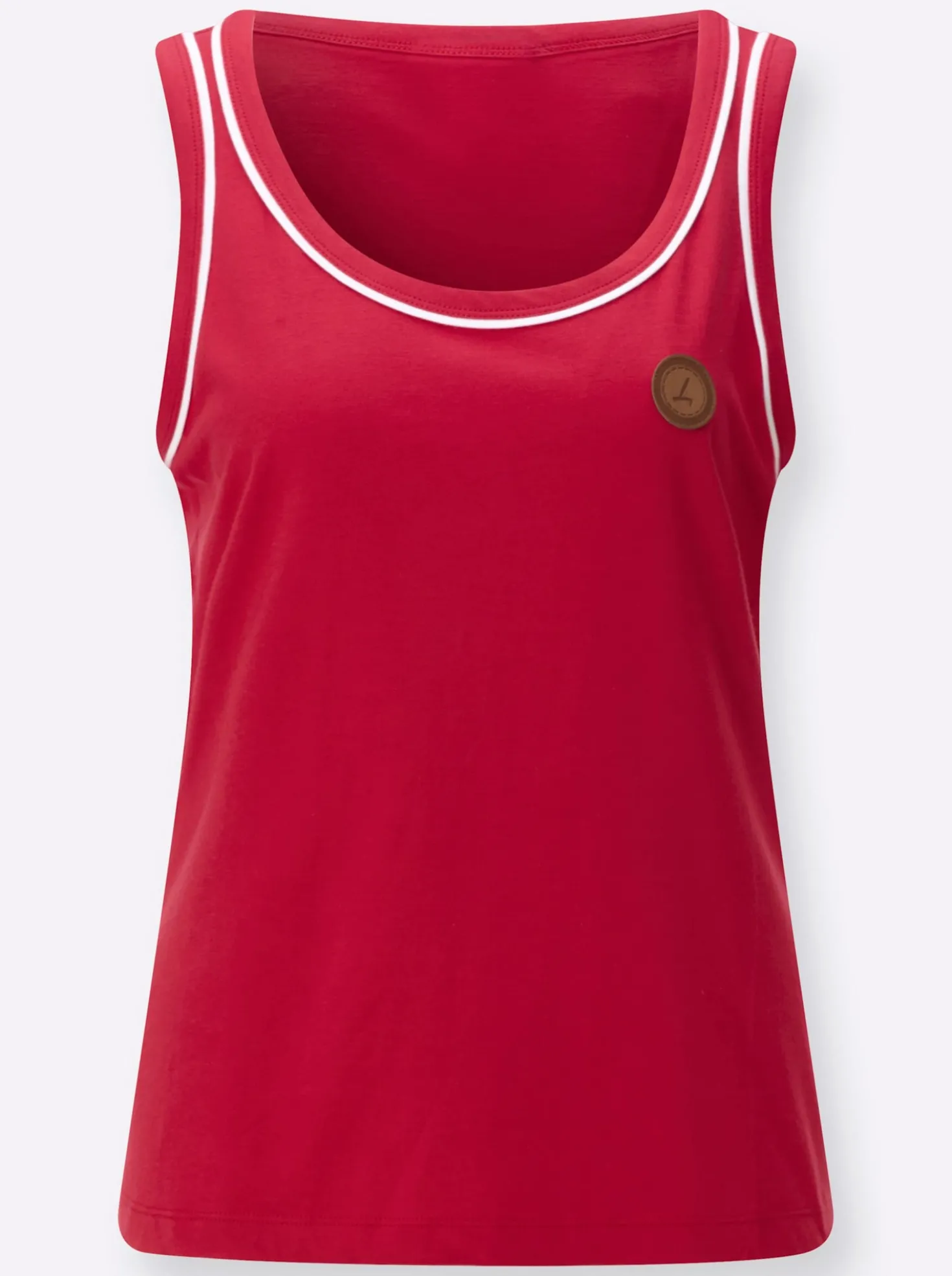 Shirttop mit Paspelierung