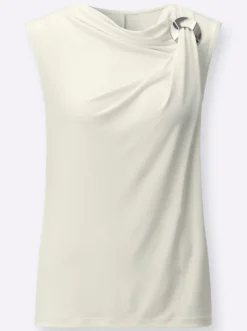 Shirttop mit Schmuckspange