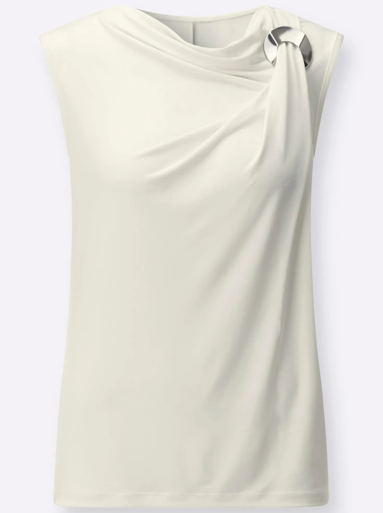 Shirttop mit Schmuckspange