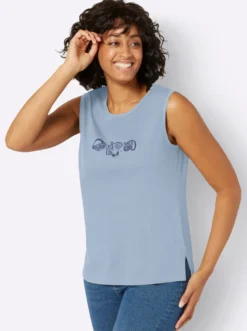 Shirttop mit Seitenschlitzen