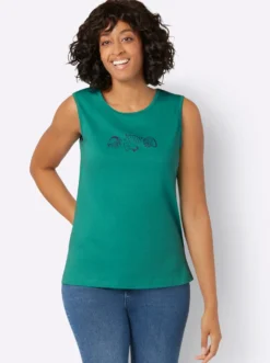 Shirttop mit Seitenschlitzen