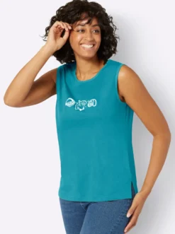 Shirttop mit Seitenschlitzen