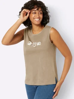 Shirttop mit Seitenschlitzen