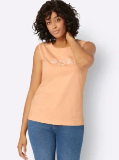 Shirttop mit Seitenschlitzen