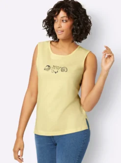 Shirttop mit Seitenschlitzen
