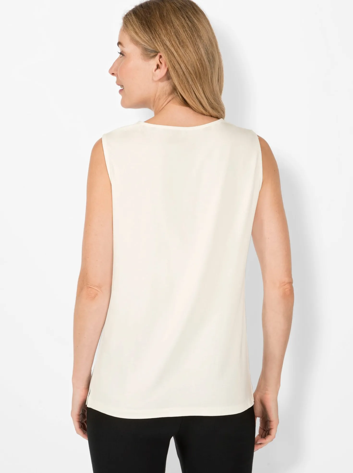 Shirttop mit Spitze am Ausschnitt