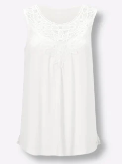 Shirttop mit Spitzeneinsatz