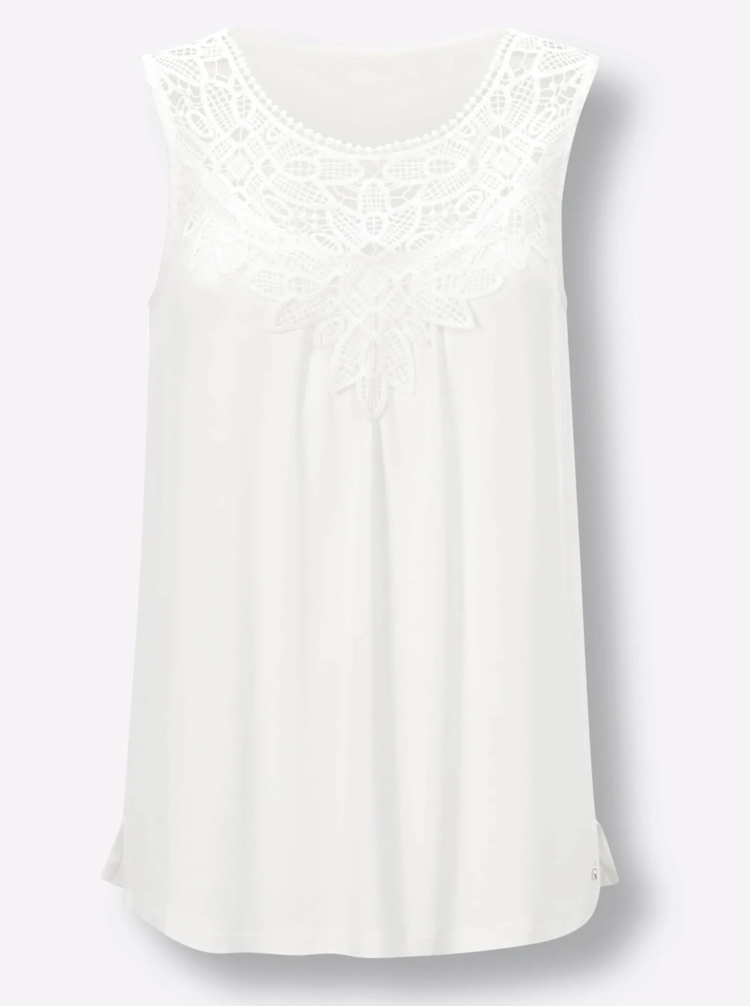 Shirttop mit Spitzeneinsatz
