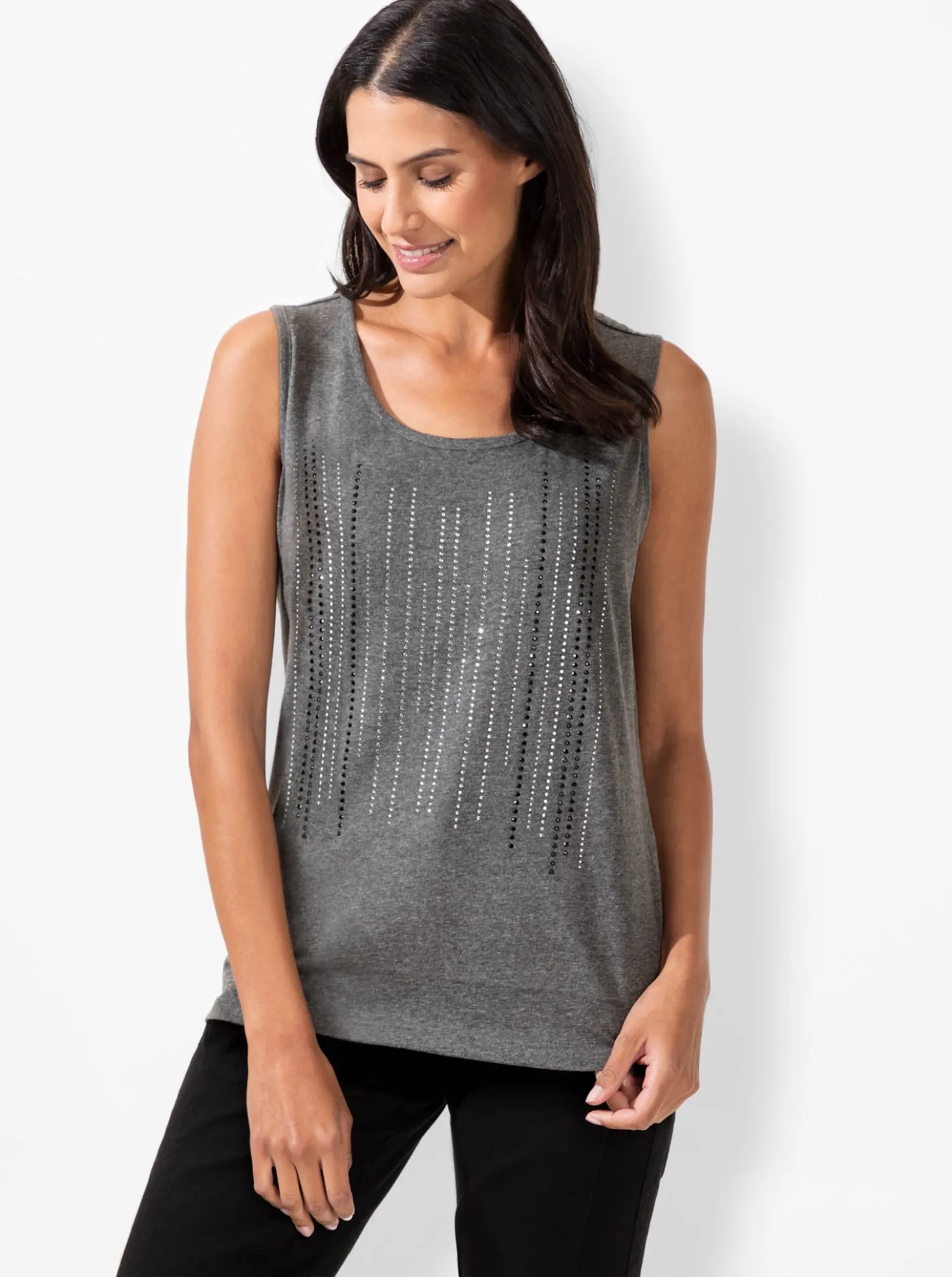 Shirttop mit Ziersteinchen