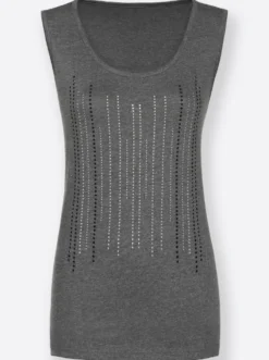 Shirttop mit Ziersteinchen