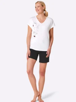 Shorty mit platziertem Print