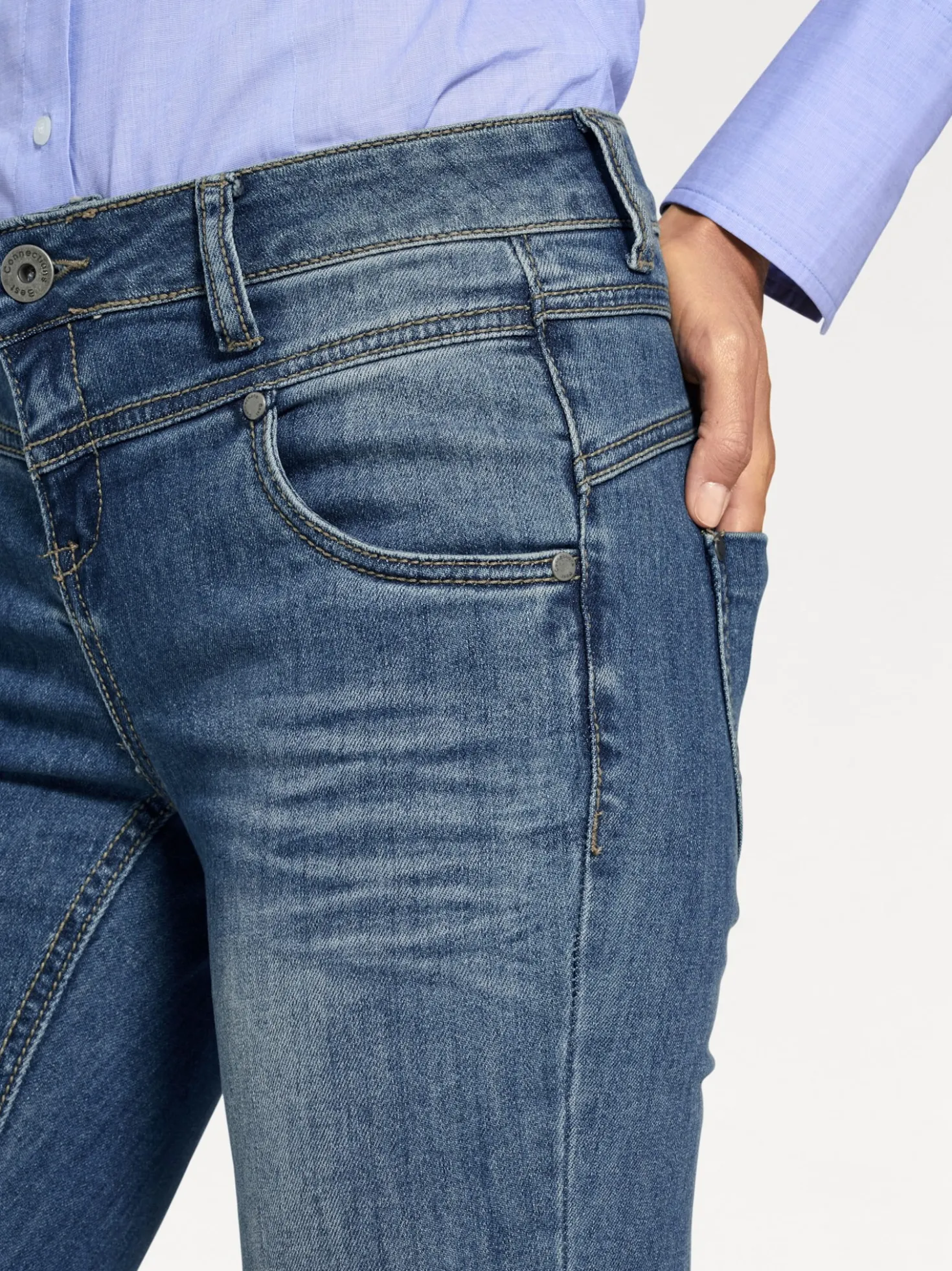 Skinny Jeans mit vertiefter Leibhöhe