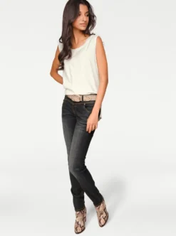 Skinny Jeans mit vertiefter Leibhöhe