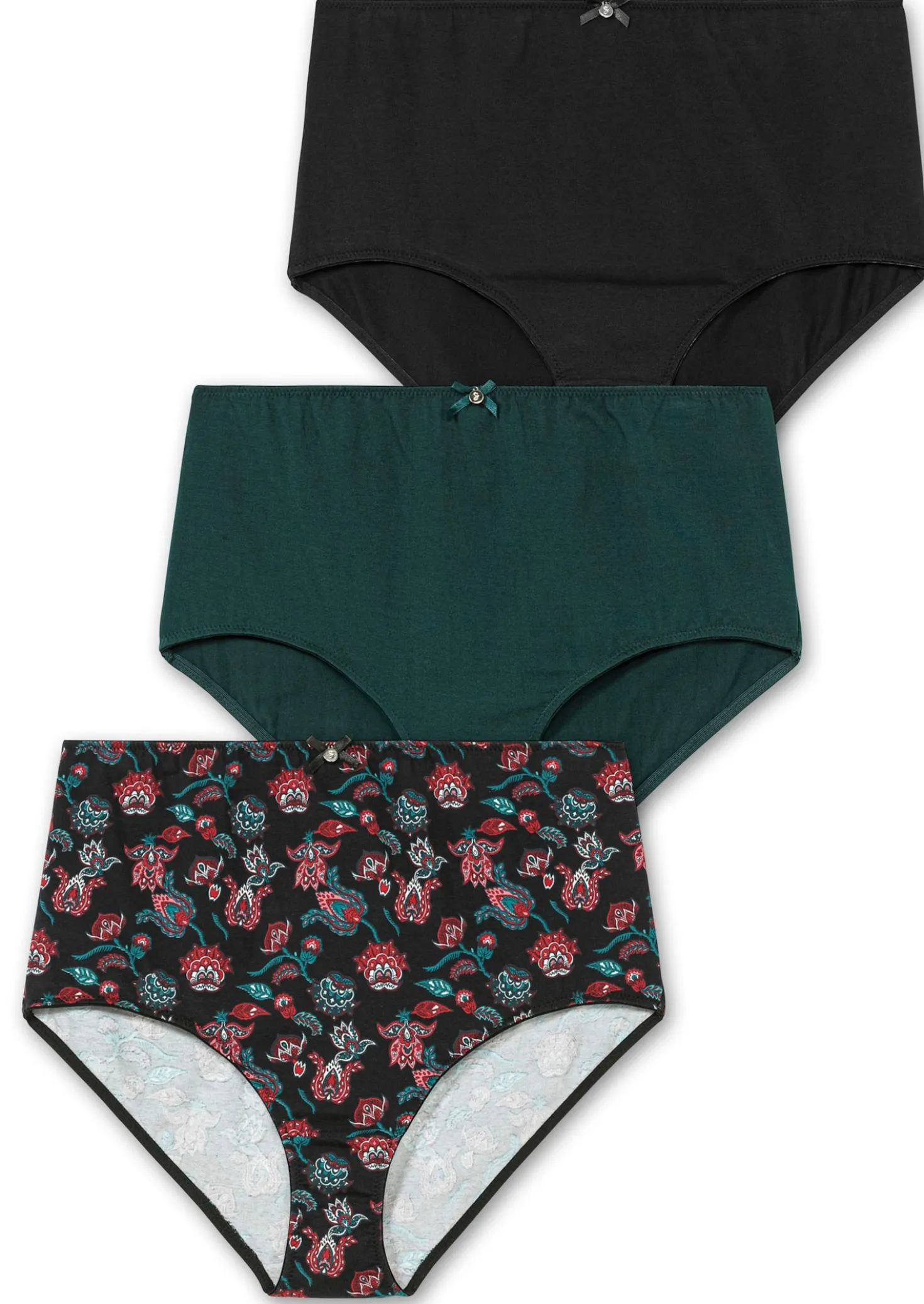Slip im 3er Pack, mit Zierschleife vorne