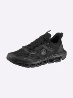 Sneaker aus Lederimitat und Textil