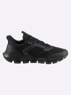 Sneaker aus Lederimitat und Textil