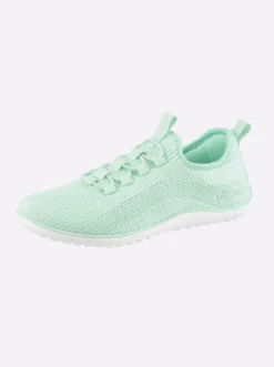 Sneaker mit flacher Gummi-Laufsohle