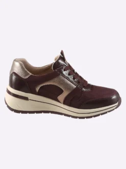 Sneaker mit kontrastfarbener Sohle, Weite H