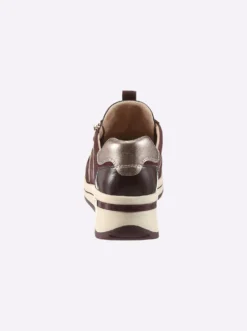 Sneaker mit kontrastfarbener Sohle, Weite H