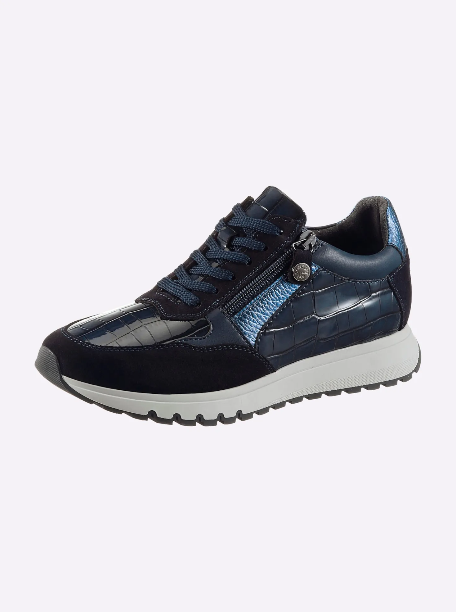 Sneaker mit Metallic-Akzenten