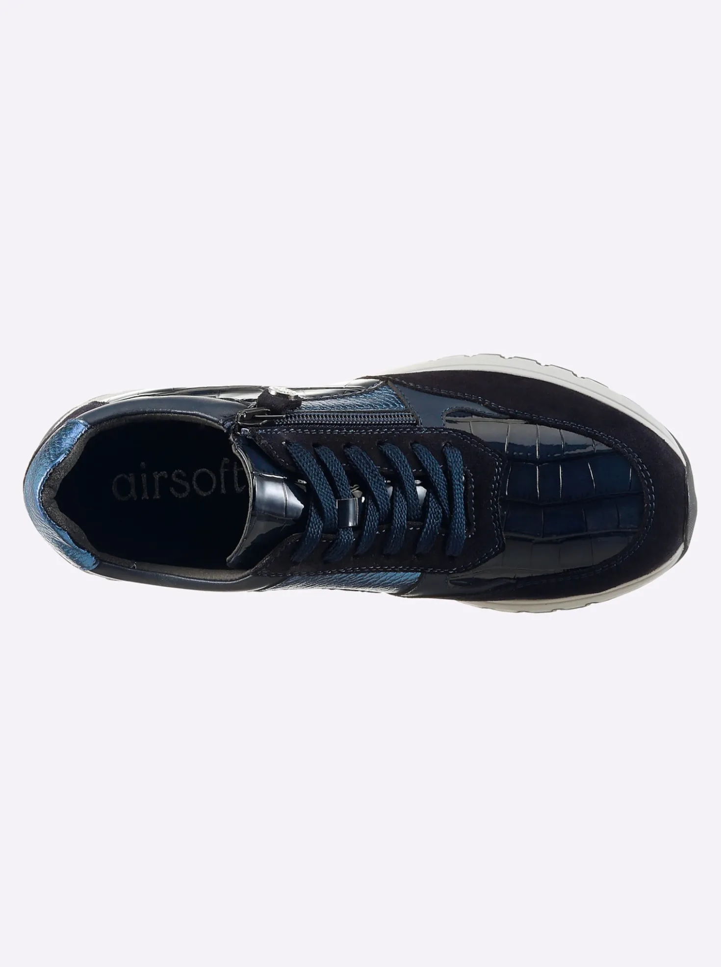 Sneaker mit Metallic-Akzenten
