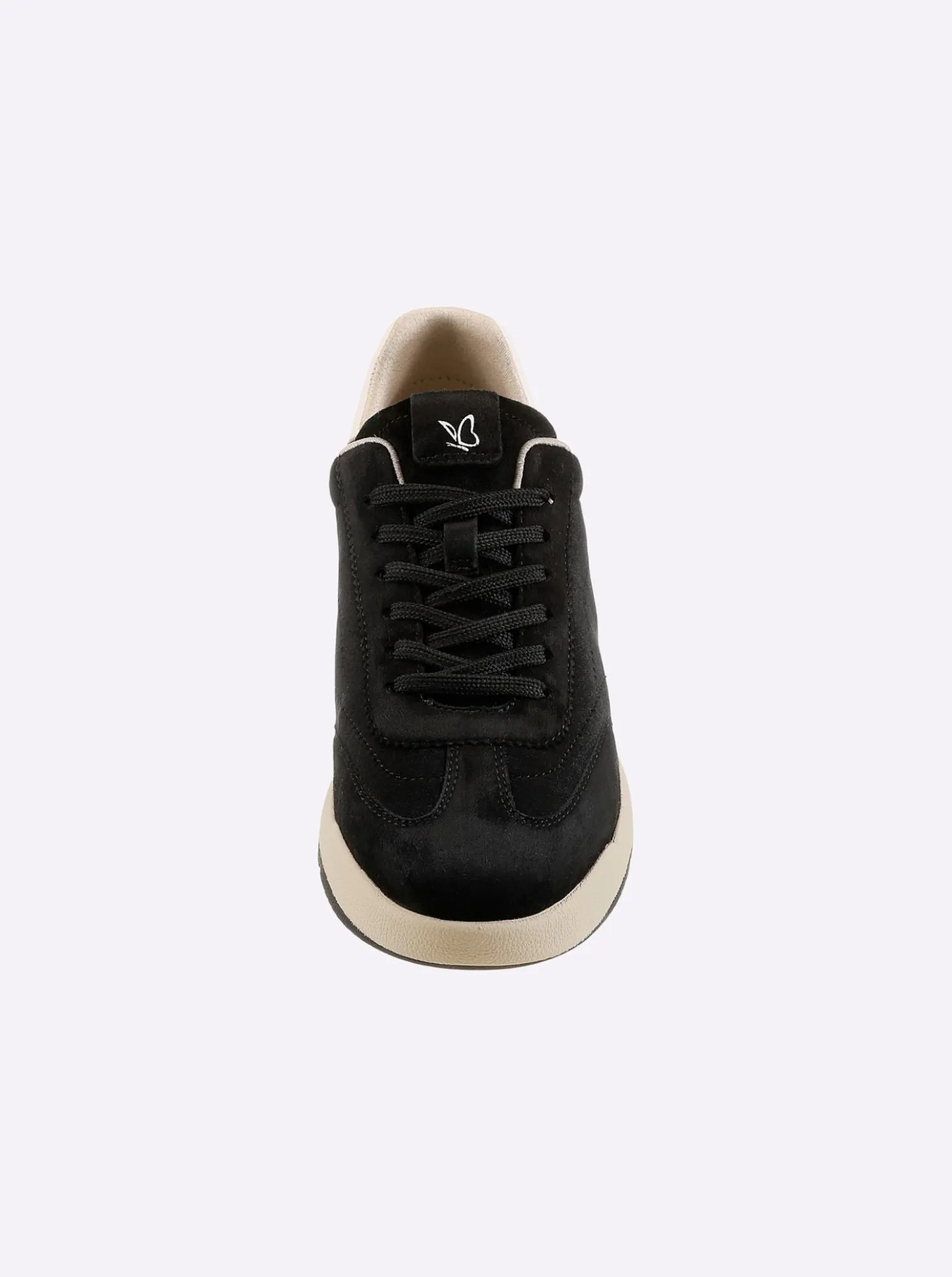 Sneaker mit Velours- & Glattleder
