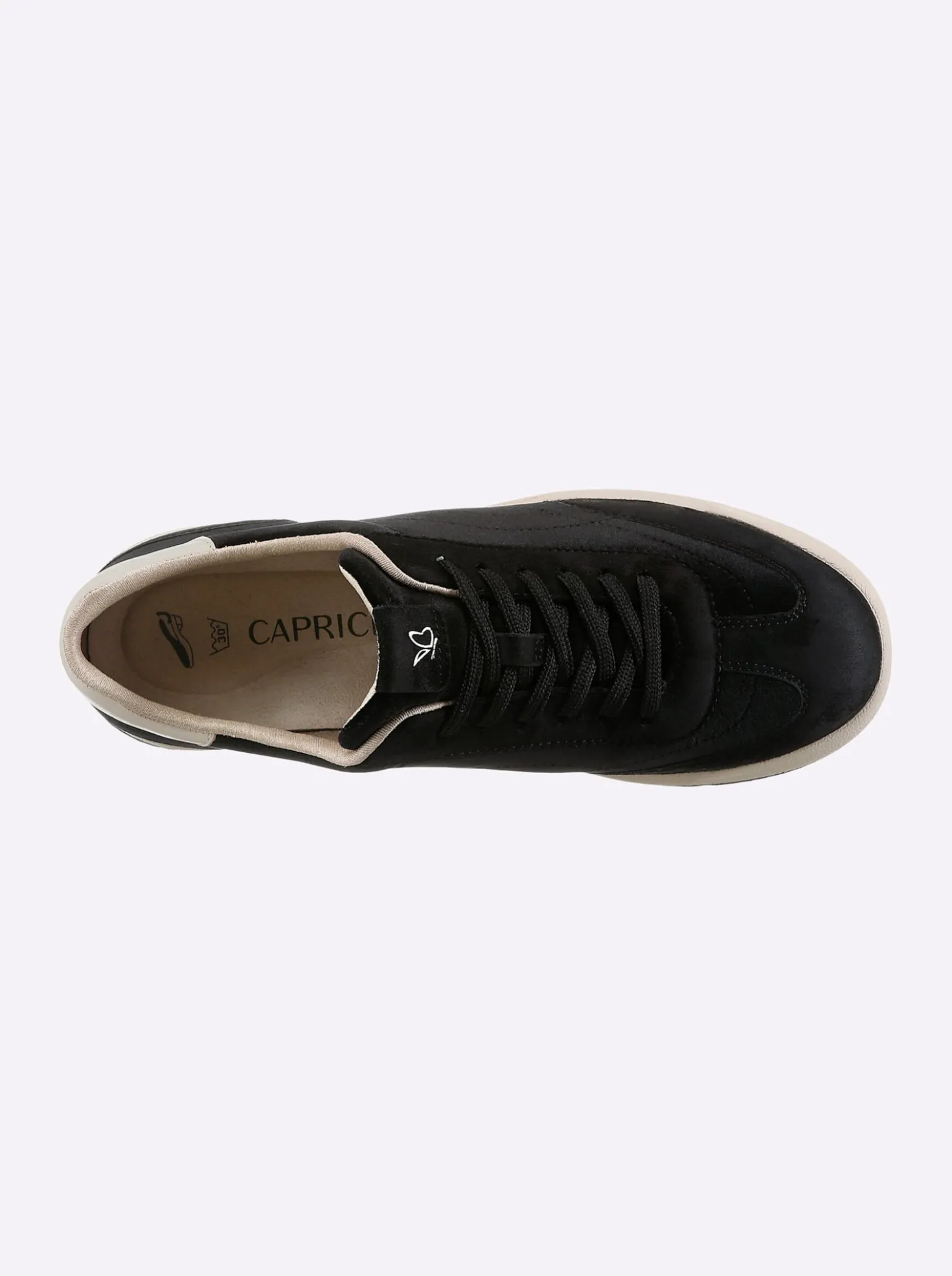 Sneaker mit Velours- & Glattleder