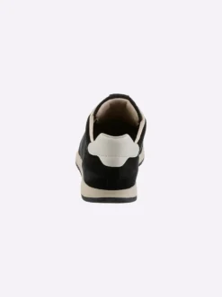 Sneaker mit Velours- & Glattleder