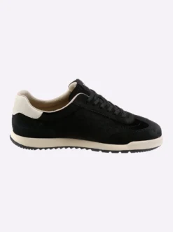 Sneaker mit Velours- & Glattleder