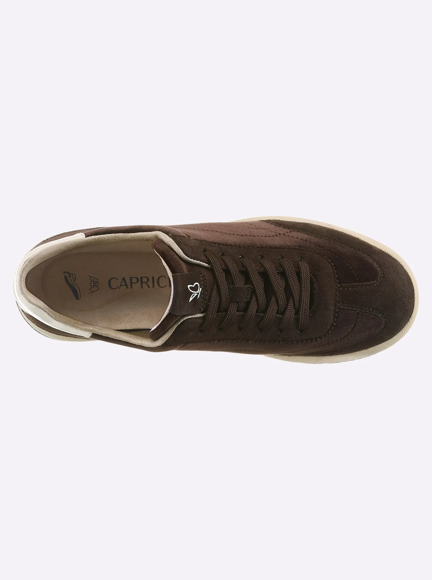 Sneaker mit Velours- & Glattleder