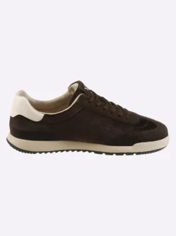 Sneaker mit Velours- & Glattleder
