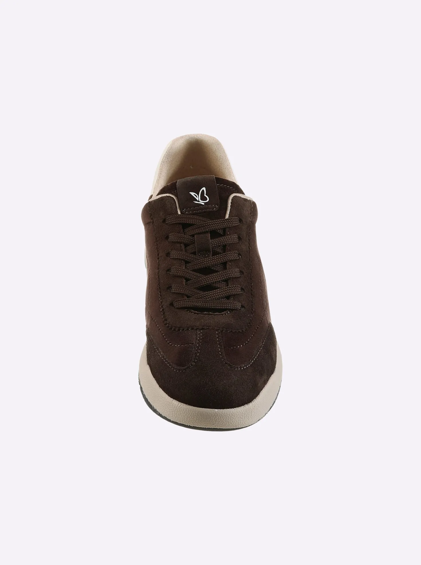Sneaker mit Velours- & Glattleder