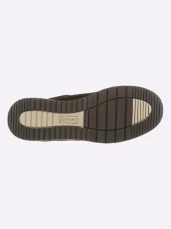 Sneaker mit Velours- & Glattleder