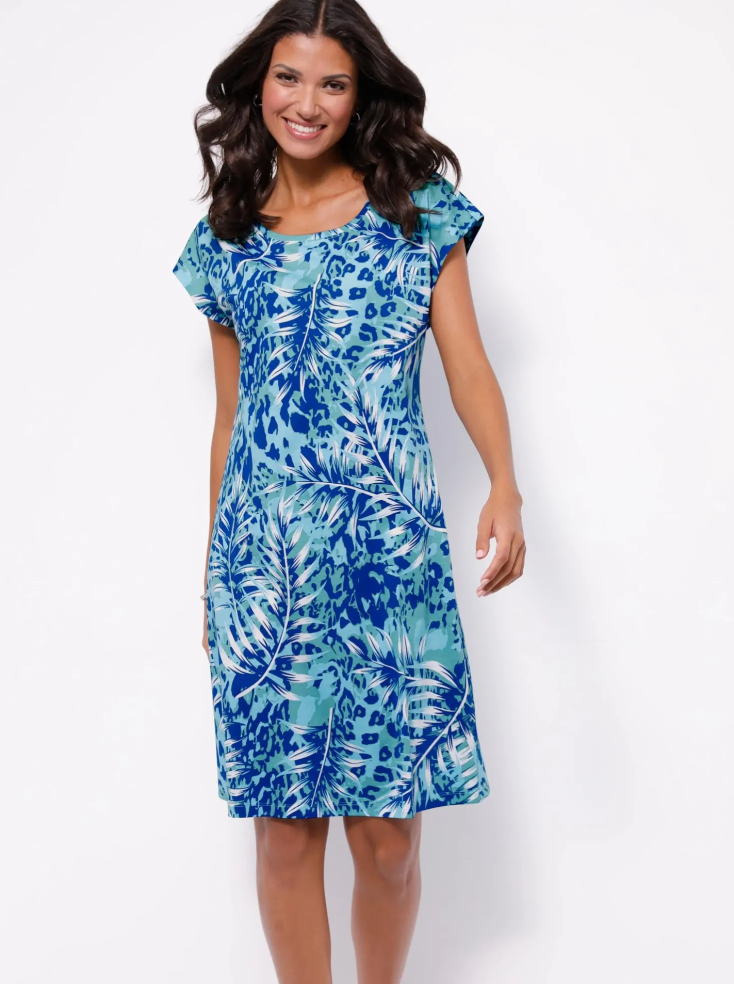 Sommerkleid in A-Form, bedruckt