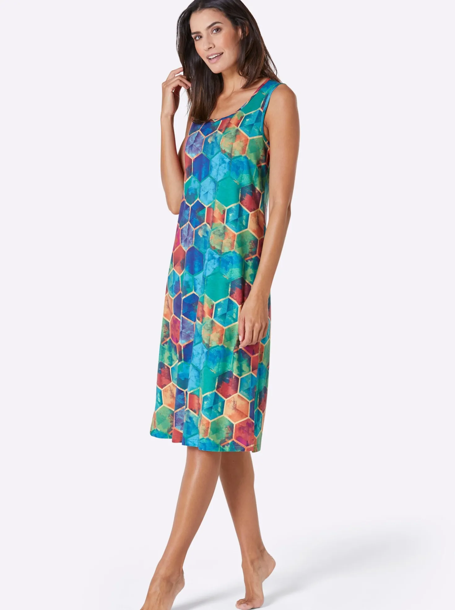 Sommerkleid mit breiten Trägern
