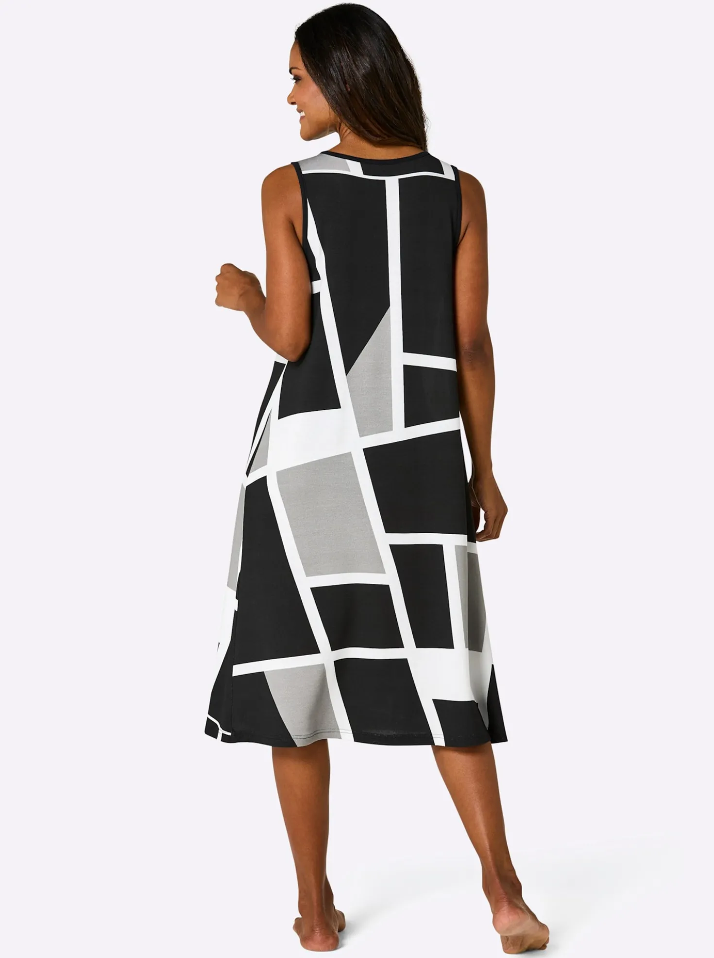 Sommerkleid mit Grafik-Druck