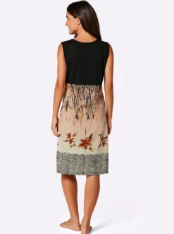 Sommerkleid mit V-Ausschnitt, bedruckt