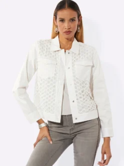 Spitzenblazer mit Deko-Steinchen