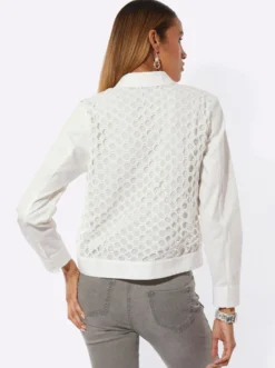 Spitzenblazer mit Deko-Steinchen
