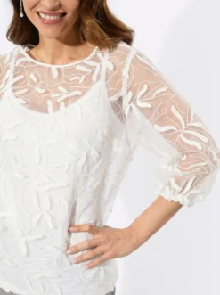 Spitzenbluse inklusive Top