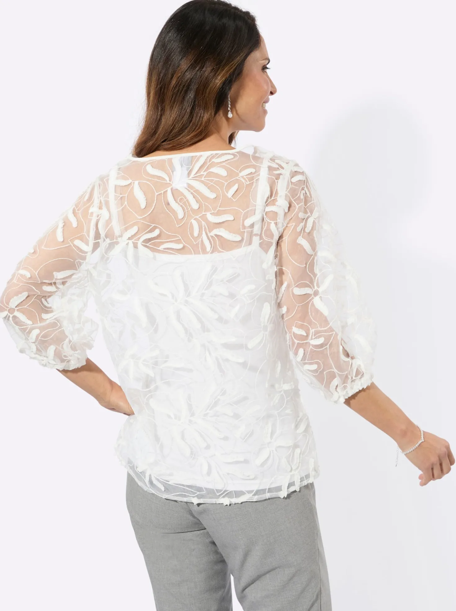 Spitzenbluse inklusive Top