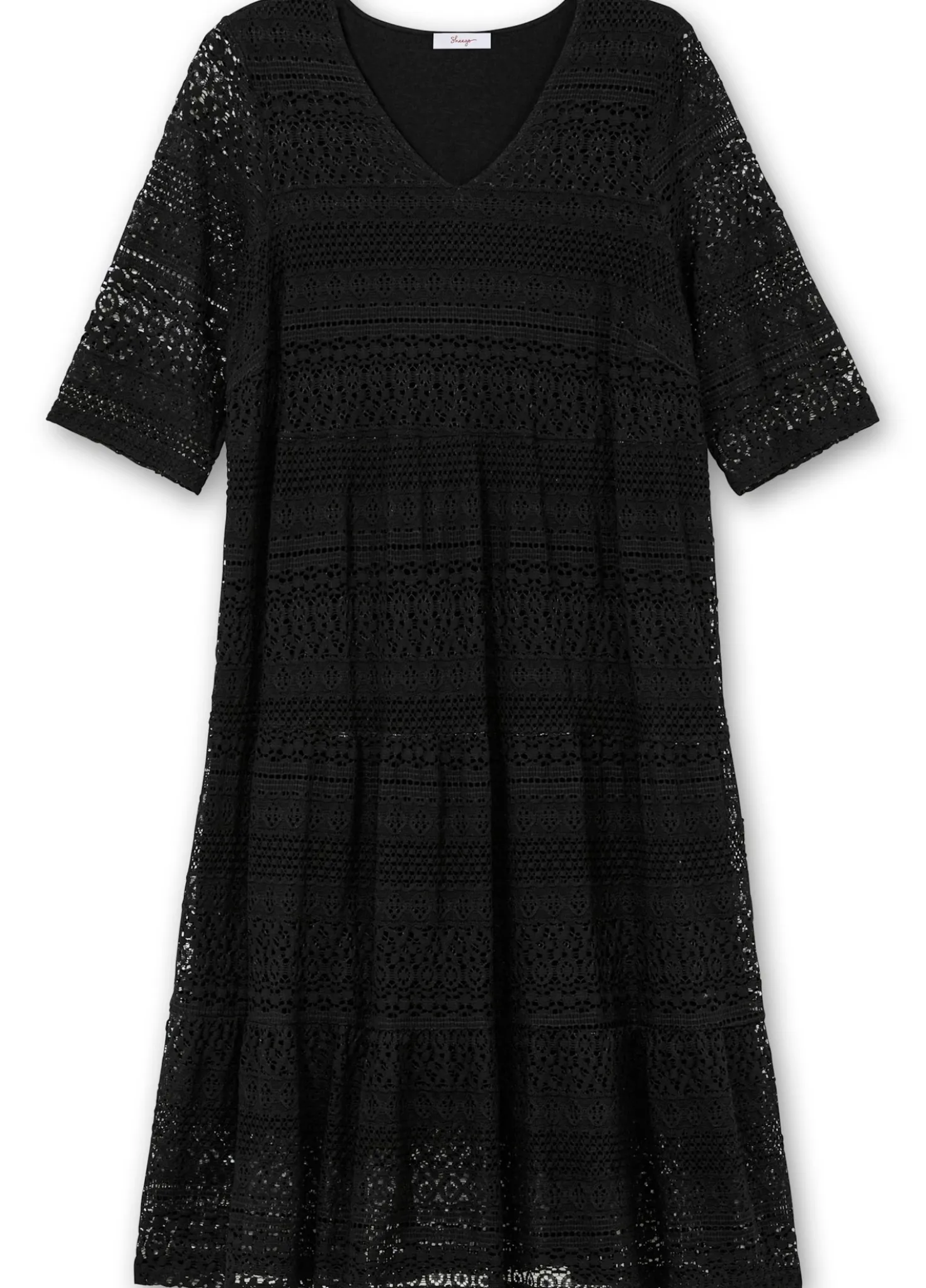 Spitzenkleid in Midi-Länge