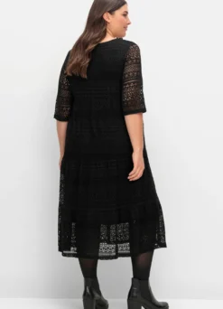 Spitzenkleid in Midi-Länge