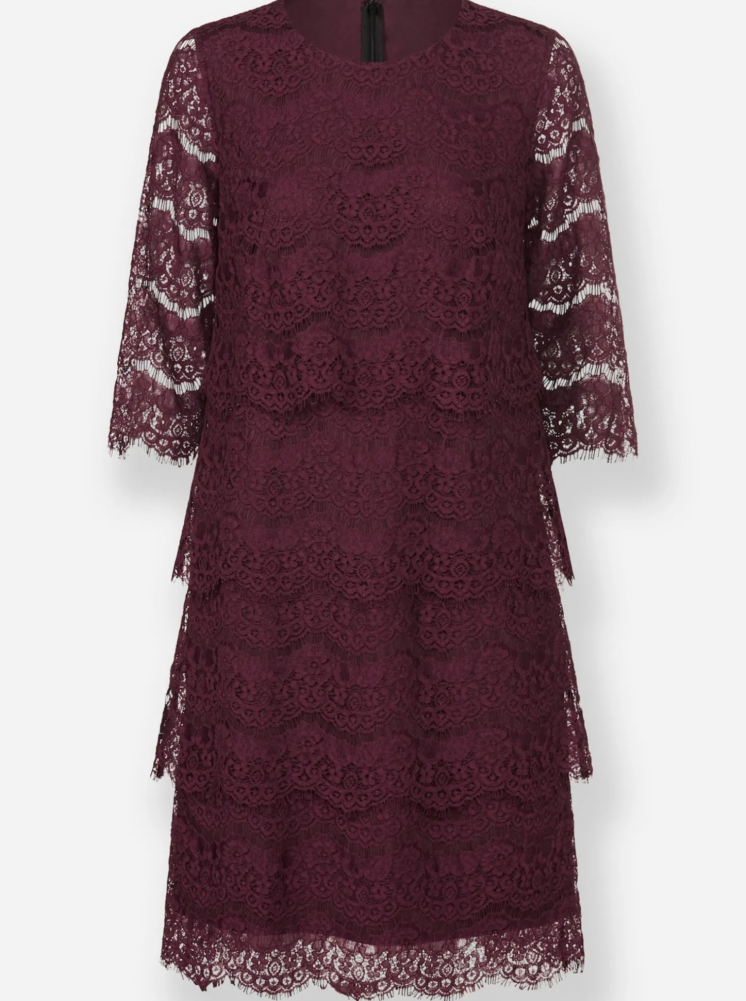 Spitzenkleid in Stufenform
