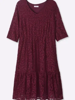 Spitzenkleid mit blickdichtem Futter