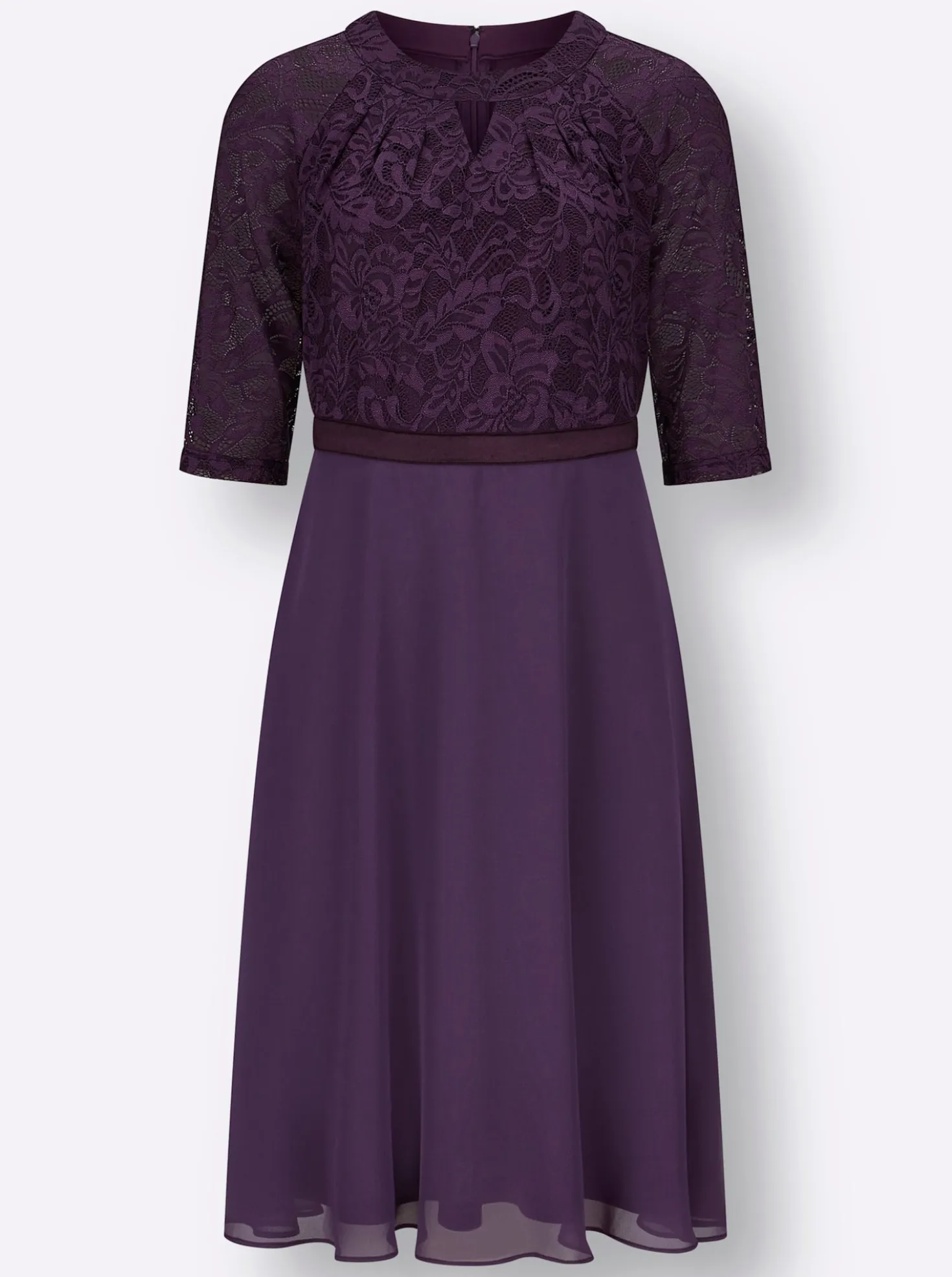 Spitzenkleid mit weitem Rockteil