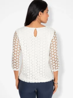 Spitzenshirt , am Body blickdicht unterlegt