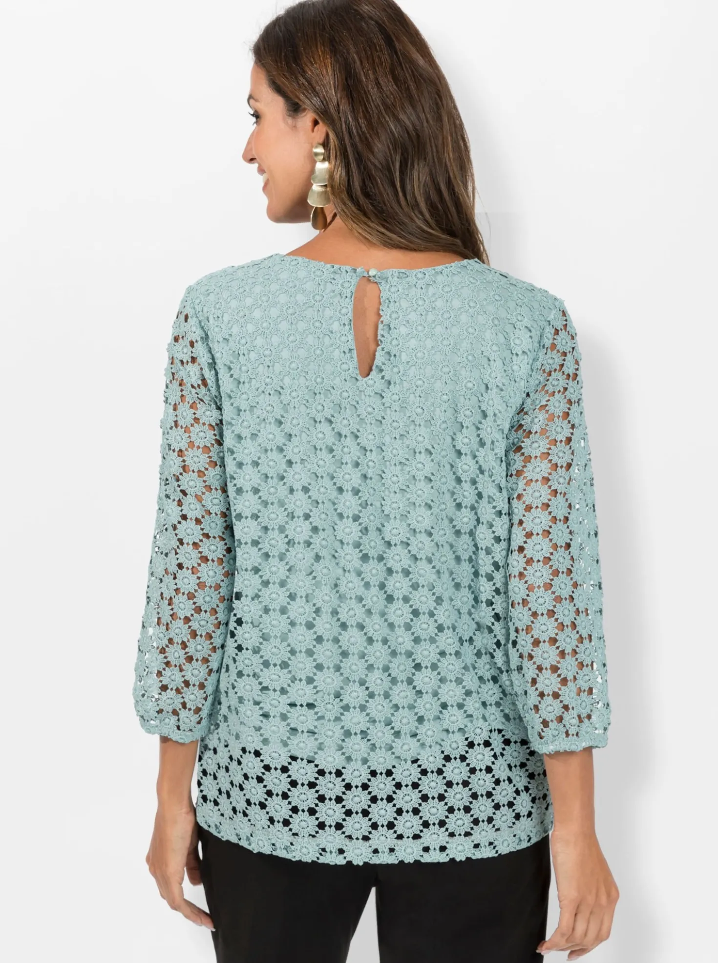 Spitzenshirt , am Body blickdicht unterlegt